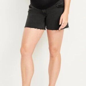 Old Navy Black Jean maternity shorts size